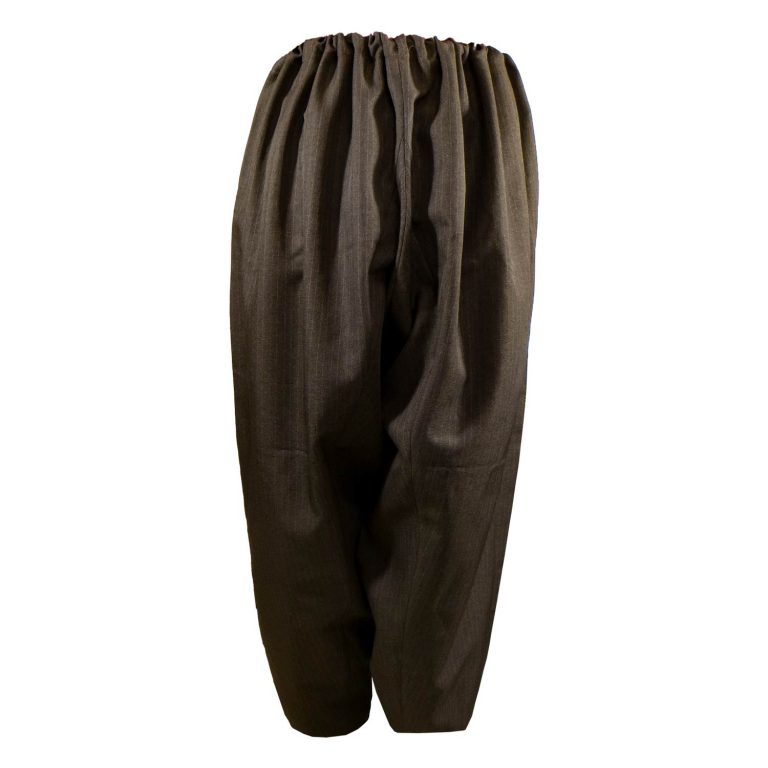 شلوار کردی مجلسی مردانه پارچه فاستونی قهوه ای قد 100